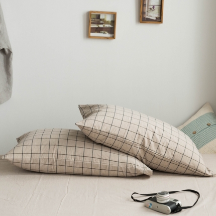 91家纺网 家纺一手货源 找家纺 （总）尚品本色 2022新款色织水洗棉枕套