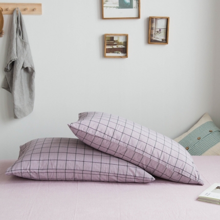 91家纺网 家纺一手货源 找家纺 （总）尚品本色 2022新款色织水洗棉枕套