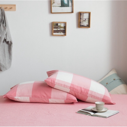 91家纺网 家纺一手货源 找家纺 （总）尚品本色 2022新款色织水洗棉枕套