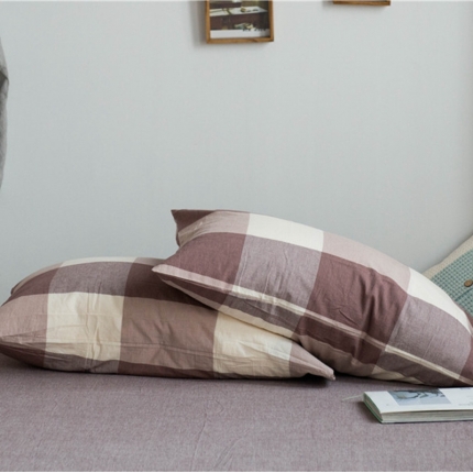 91家纺网 家纺一手货源 找家纺 （总）尚品本色 2022新款色织水洗棉枕套