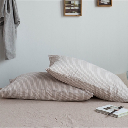 91家纺网 家纺一手货源 找家纺 （总）尚品本色 2022新款色织水洗棉枕套