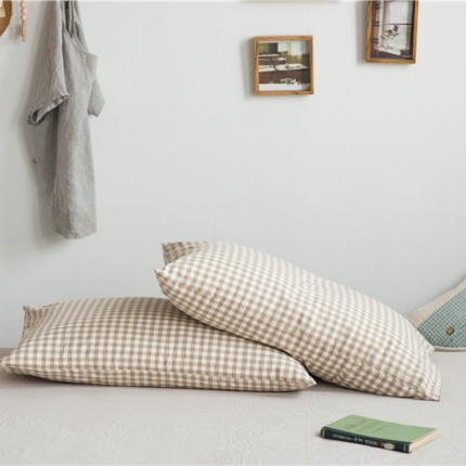 91家纺网 家纺一手货源 找家纺 （总）尚品本色 2022新款色织水洗棉枕套