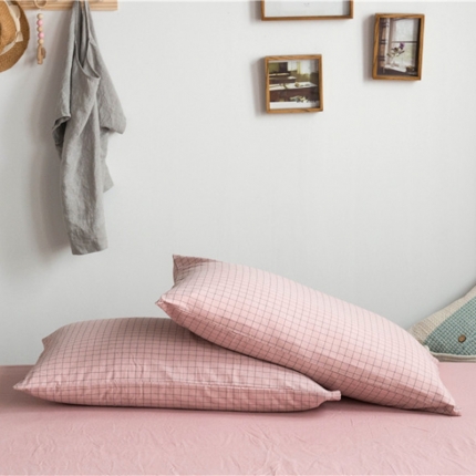 91家纺网 家纺一手货源 找家纺 （总）尚品本色 2022新款色织水洗棉枕套