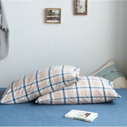 91家纺网 家纺一手货源 找家纺 （总）尚品本色 2022新款色织水洗棉枕套