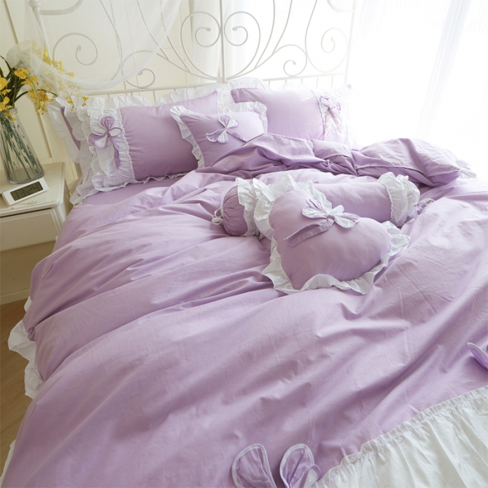 91家纺网 家纺一手货源 找家纺 （总）淑女公社家纺 13372纯棉斜纹四件套-少女梦