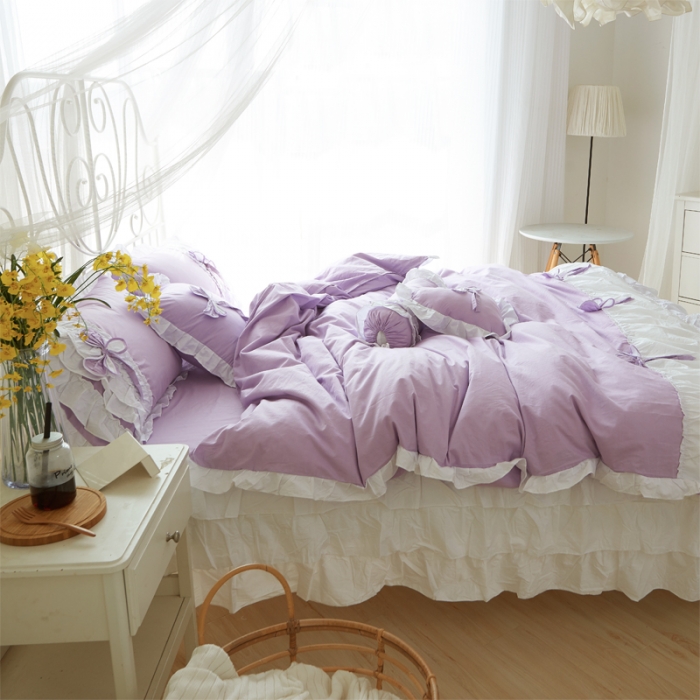 91家纺网 家纺一手货源 找家纺 （总）淑女公社家纺 13372纯棉斜纹四件套-少女梦