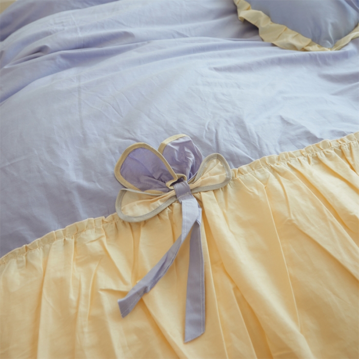 91家纺网 家纺一手货源 找家纺 淑女公社家纺 13372纯棉斜纹四件套-少女梦 气质灰