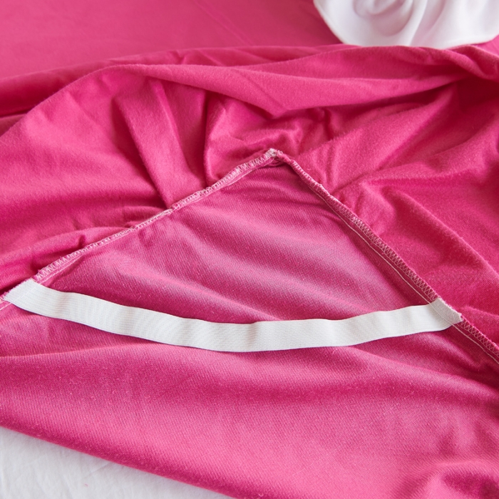 91家纺网 家纺一手货源 找家纺  淑女公社水晶绒微微公主床裙款 玫红色