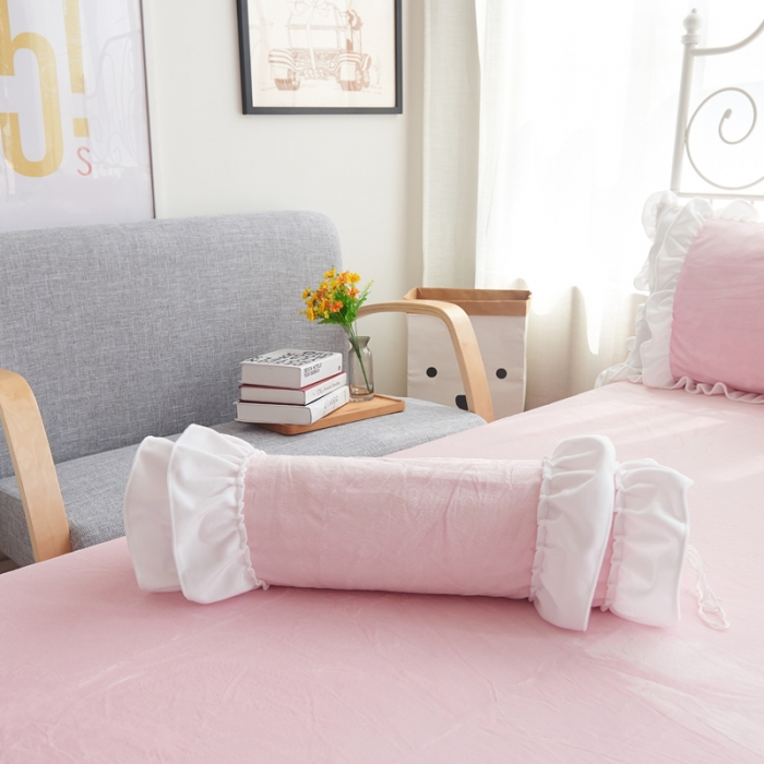 91家纺网 家纺一手货源 找家纺  淑女公社水晶绒微微公主床裙款 粉色