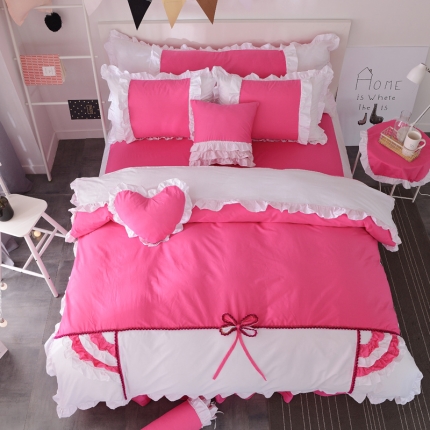 91家纺网 家纺一手货源 找家纺 （总）淑女公社 薇薇公主韩版全棉四件套