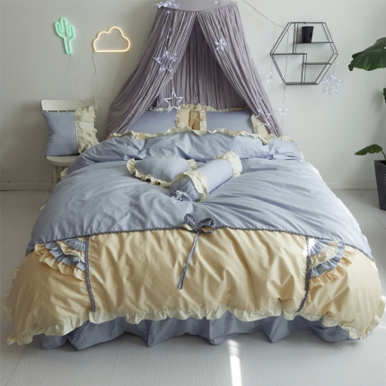 91家纺网 家纺一手货源 找家纺 （总）淑女公社 韩版纯棉床裙款四件套-微微公主系列