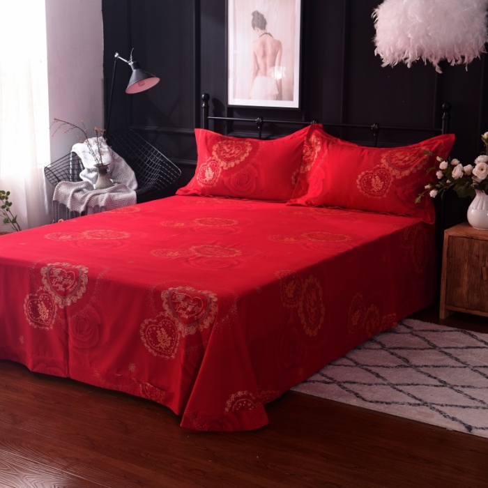 91家纺网 家纺一手货源 找家纺 甜之梦家纺 2025新款全棉磨毛四件套 爱你一万年