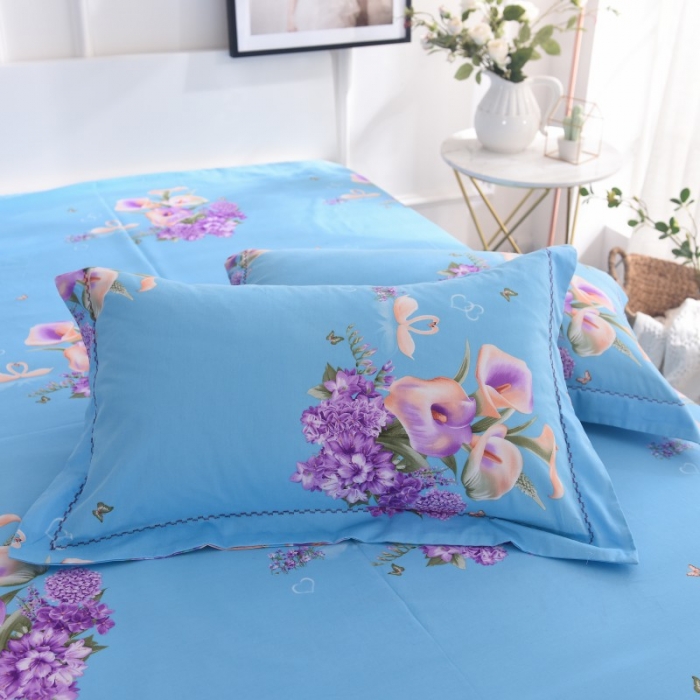 91家纺网 家纺一手货源 找家纺 甜之梦家纺 2025新款全棉磨毛四件套 思念-兰