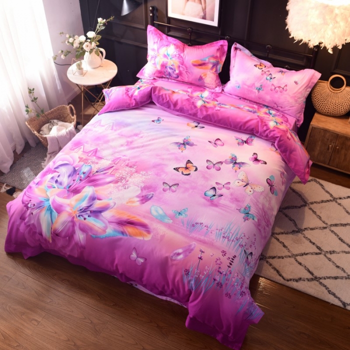 91家纺网 家纺一手货源 找家纺 甜之梦家纺 2025新款全棉磨毛四件套 小城故事