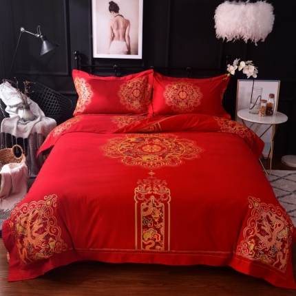 甜之梦家纺 2025新款全棉磨毛四件套 中国结