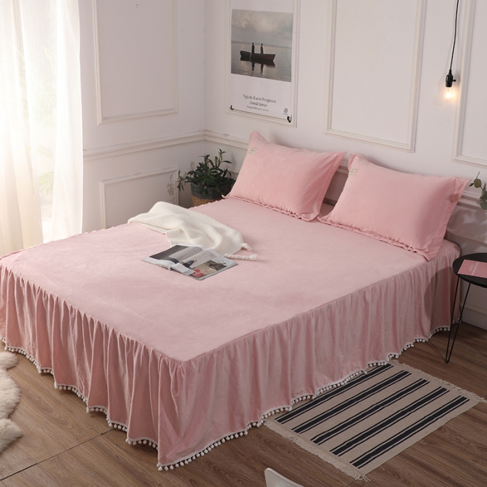 91家纺网 家纺一手货源 找家纺 （总）甜之梦 2025新款兔兔绒床单款保暖四件套