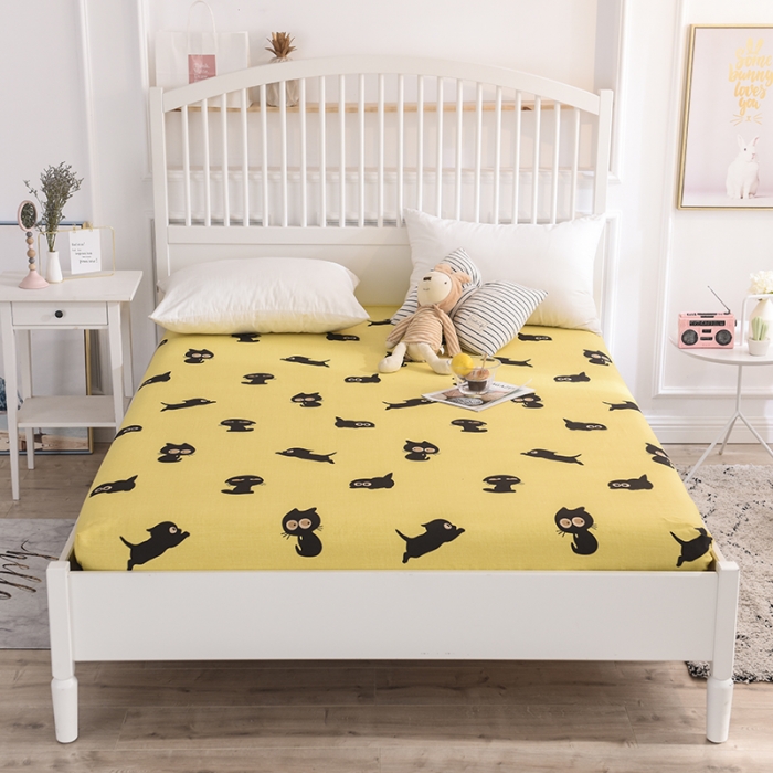 91家纺网 家纺一手货源 找家纺 甜之梦家纺 2019新款全棉单品床笠 喵星人