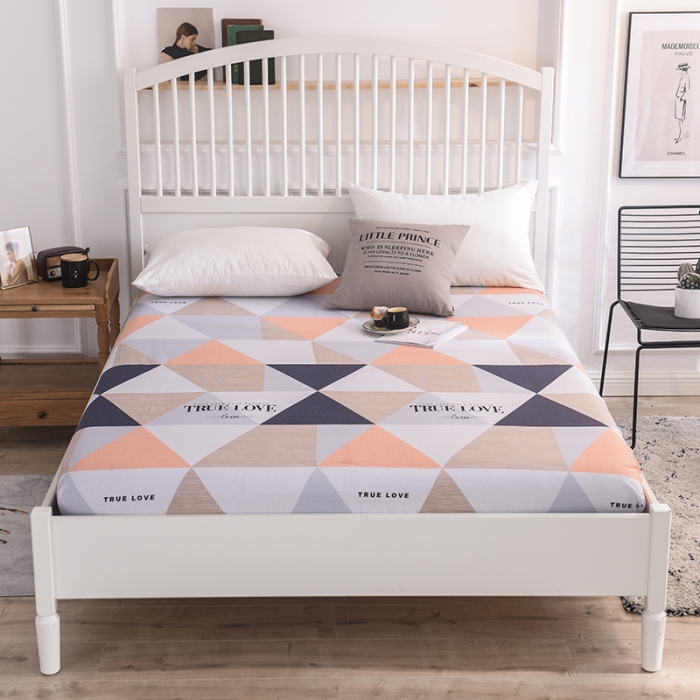 91家纺网 家纺一手货源 找家纺 甜之梦家纺 2019新款全棉单品床笠 梦之间桔