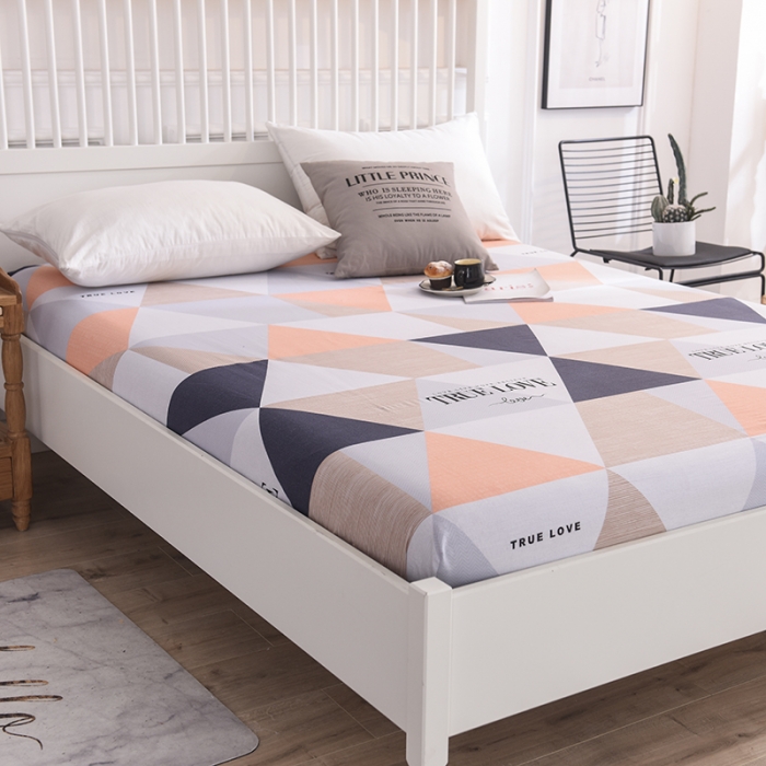 91家纺网 家纺一手货源 找家纺 甜之梦家纺 2019新款全棉单品床笠 梦之间桔