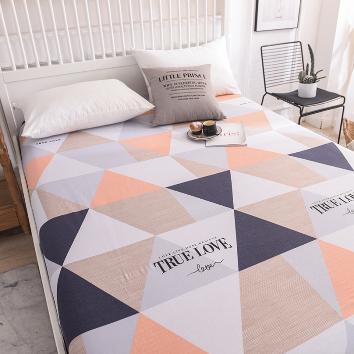 91家纺网 家纺一手货源 找家纺 甜之梦家纺 2019新款全棉单品床笠 梦之间桔