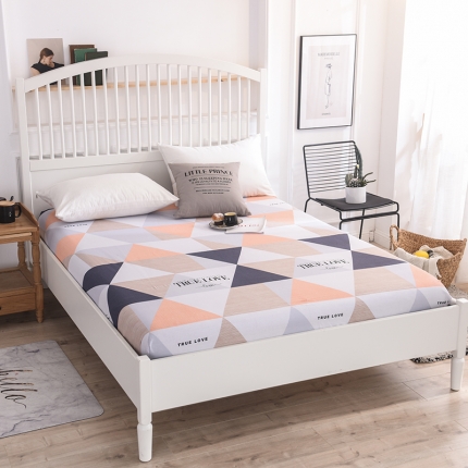 91家纺网 家纺一手货源 找家纺 甜之梦家纺 2019新款全棉单品床笠 梦之间桔