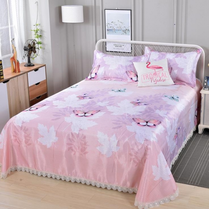 91家纺网 家纺一手货源 找家纺 （总）甜之梦家纺 2019新款可机洗花边冰丝凉席三件套