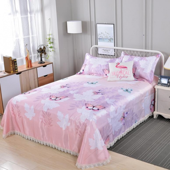 91家纺网 家纺一手货源 找家纺 （总）甜之梦家纺 2019新款可机洗花边冰丝凉席三件套