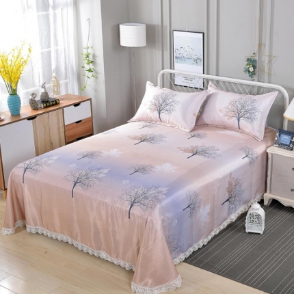 91家纺网 家纺一手货源 找家纺 （总）甜之梦家纺 2019新款可机洗花边冰丝凉席三件套