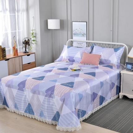 91家纺网 家纺一手货源 找家纺 （总）甜之梦家纺 2019新款可机洗花边冰丝凉席三件套