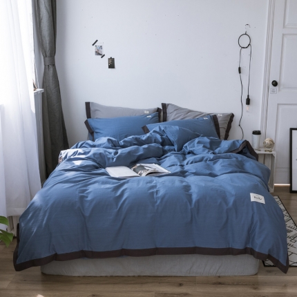 91家纺网 家纺一手货源 找家纺 （总）蓝巢家纺 全棉水洗棉床单款四件套