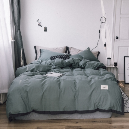 91家纺网 家纺一手货源 找家纺 （总）蓝巢家纺 全棉水洗棉床单款四件套