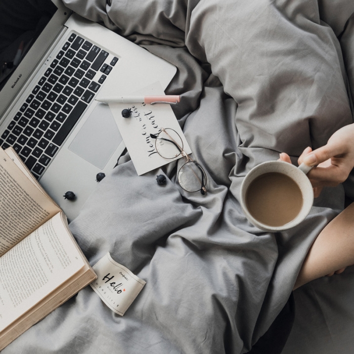 91家纺网 家纺一手货源 找家纺 蓝巢家纺 全棉水洗棉床单款四件套 年轮-浅灰