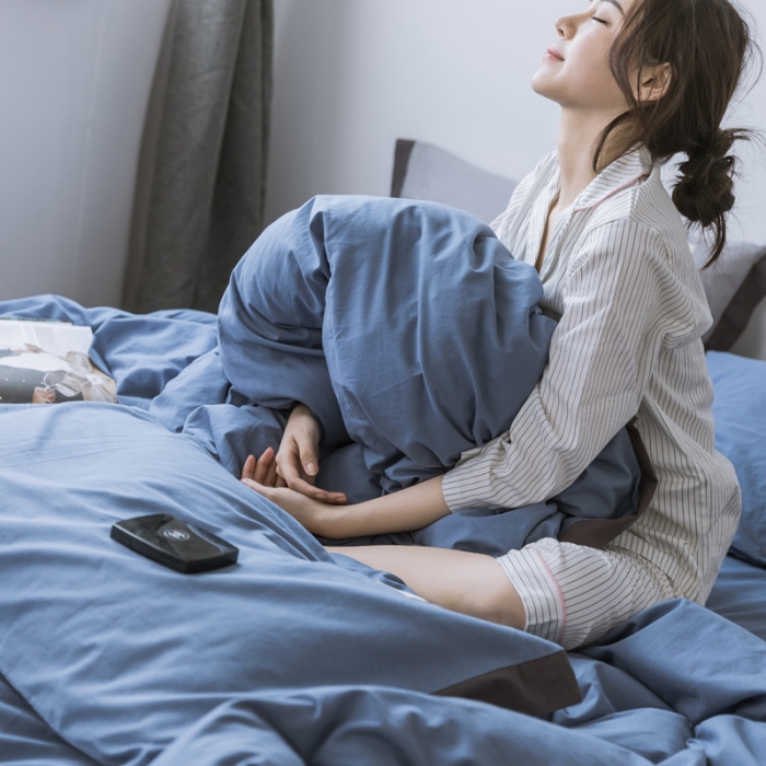 91家纺网 家纺一手货源 找家纺 蓝巢家纺 全棉水洗棉床单款四件套 青春-牛仔蓝