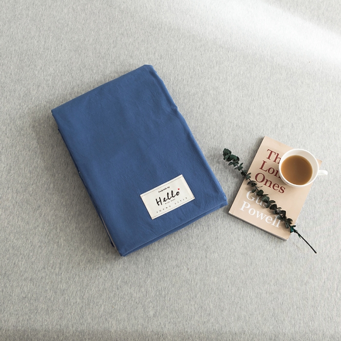 91家纺网 家纺一手货源 找家纺 蓝巢家纺 水洗棉全棉单品系列被套 牛仔蓝浅灰