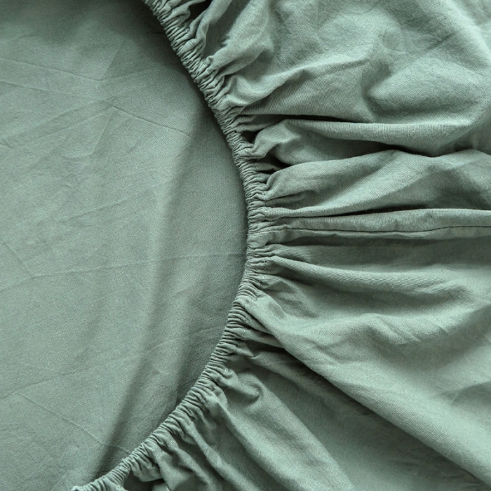 91家纺网 家纺一手货源 找家纺 蓝巢家纺 水洗棉全棉单品系列床单 复古绿