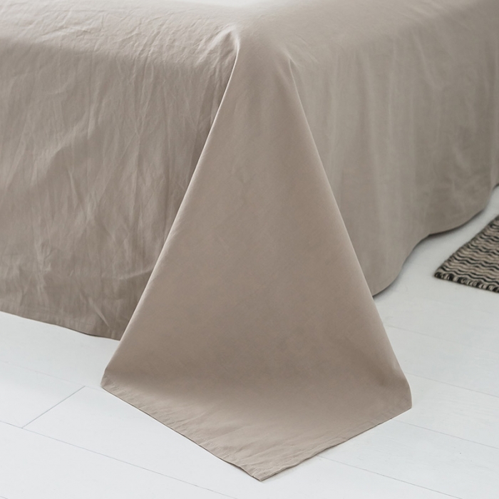 91家纺网 家纺一手货源 找家纺 蓝巢家纺 水洗棉全棉单品系列床单 卡其