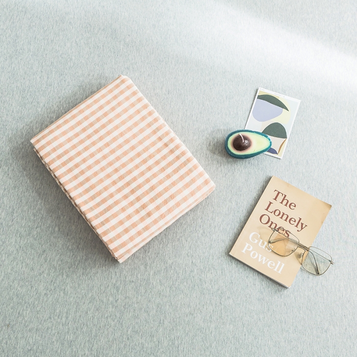 91家纺网 家纺一手货源 找家纺 蓝巢家纺 水洗棉全棉单品系列床单 蜜粉格