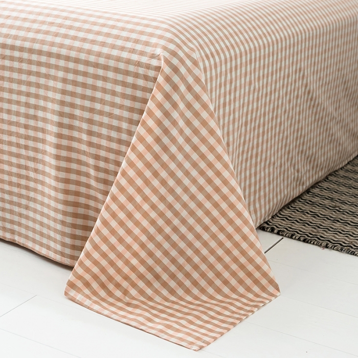 91家纺网 家纺一手货源 找家纺 蓝巢家纺 水洗棉全棉单品系列床单 蜜粉格