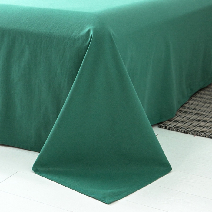 91家纺网 家纺一手货源 找家纺 蓝巢家纺 水洗棉全棉单品系列床单 墨绿