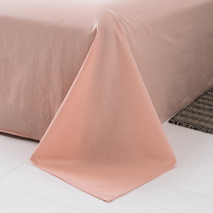 91家纺网 家纺一手货源 找家纺 蓝巢家纺 水洗棉全棉单品系列床单 浅粉