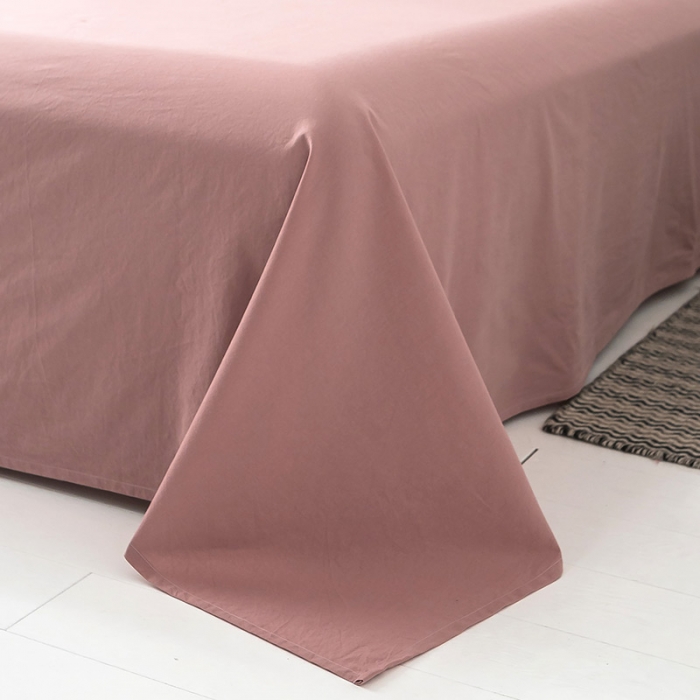 91家纺网 家纺一手货源 找家纺 蓝巢家纺 水洗棉全棉单品系列床单 珊瑚红