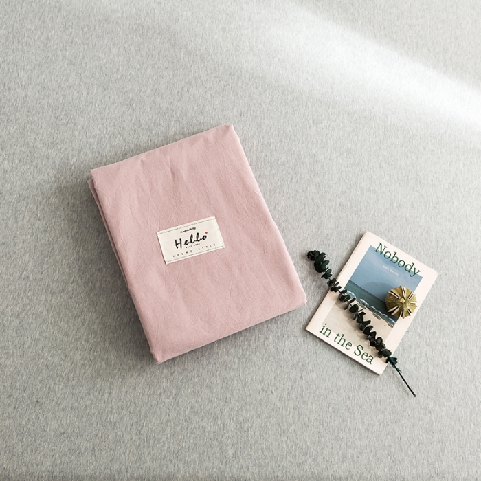 91家纺网 家纺一手货源 找家纺 蓝巢家纺 水洗棉全棉单品系列被套 豆沙深灰