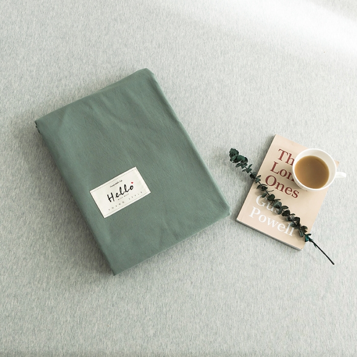 91家纺网 家纺一手货源 找家纺 蓝巢家纺 水洗棉全棉单品系列被套 绿卡其