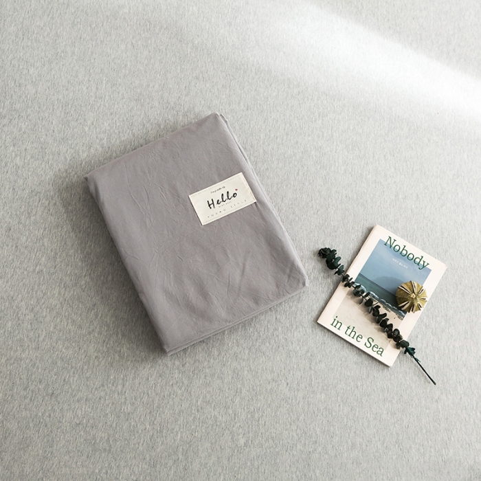 91家纺网 家纺一手货源 找家纺 蓝巢家纺 水洗棉全棉单品系列被套 浅灰粉