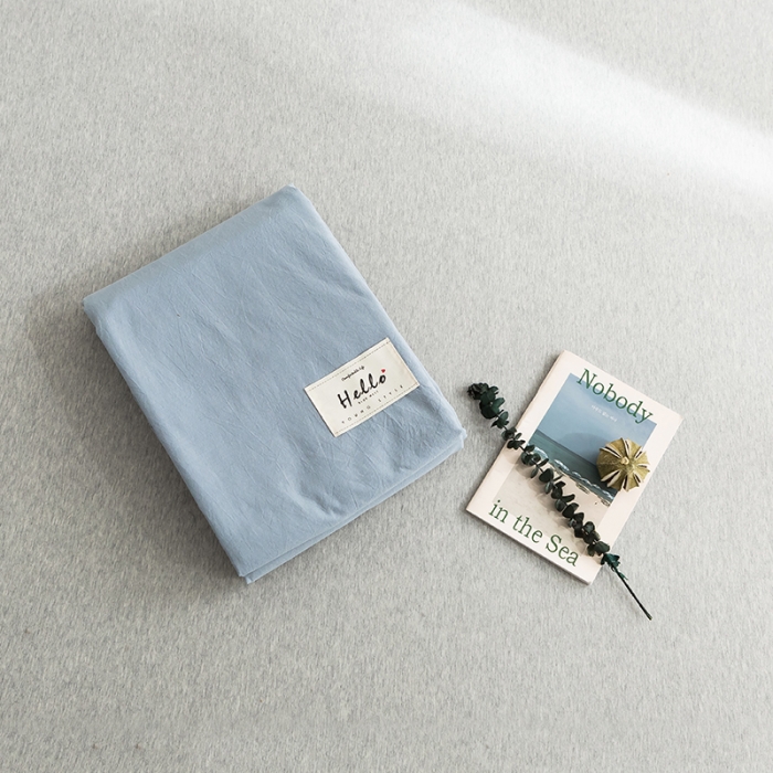 91家纺网 家纺一手货源 找家纺 蓝巢家纺 水洗棉全棉单品系列被套 浅蓝粉