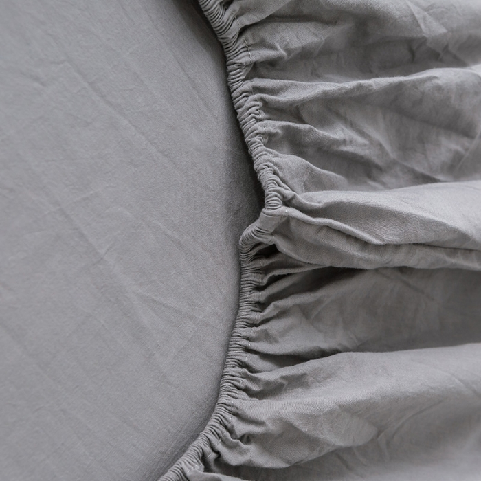 91家纺网 家纺一手货源 找家纺 蓝巢家纺 水洗棉全棉单品系列床笠 浅灰