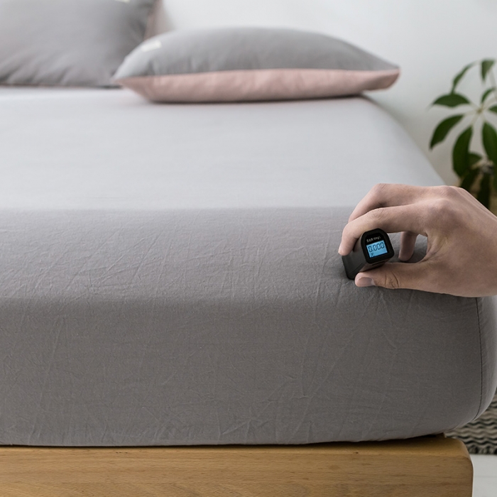 91家纺网 家纺一手货源 找家纺 蓝巢家纺 水洗棉全棉单品系列床笠 浅灰