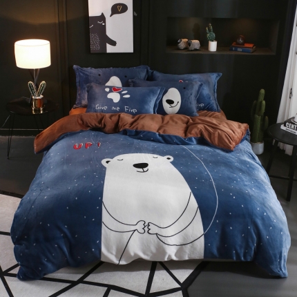 91家纺网 家纺一手货源 找家纺 （总）佰亿莱 大版法莱绒四件套