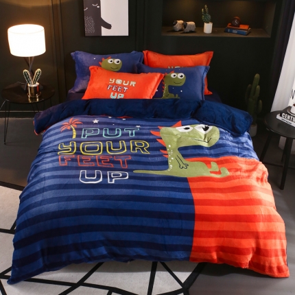 91家纺网 家纺一手货源 找家纺 （总）佰亿莱 大版法莱绒四件套