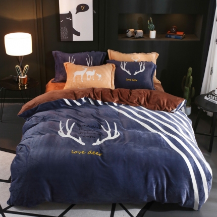 91家纺网 家纺一手货源 找家纺 （总）佰亿莱 大版法莱绒四件套